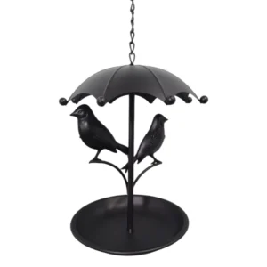 Antique Hanging Birdfeeder Steel Black_JY19660BK_4