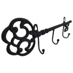Antique Key Holder Wall Mounted Cast-Iron Black_JY10405BK_1