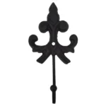 Antique Wall Hook Fleur de Lis Black_JY10414BK_1