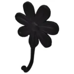 Antique Wall Hook Single Flower Black_JY101039BK_2