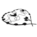 Black Heart Wall Fixture Steel 34 x 31cm_JY18618BK_1