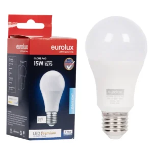 Eurolux A60 LED Light Bulb 15W E27 6500K Daylight_G1034DL