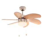 Eurolux F7 Turbo Ceiling Fan 6 Blades Satin Chrome Cherry_15391