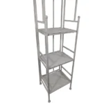 Narrow Steel Rack with 4 Shelves Antique White_JY24056AW_2