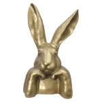 Polyresin-Thinking-Bunny-Figurine-Gold-37cm_9148SB140_2