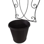 Potholder Wall Mounted Antique Black with Pot_JY07477BK_2