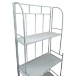 Steel Rack with 4 Shelves Antique White_JY24054AW_5