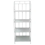 Steel Rack with 4 Shelves Antique White_JY24054AW_6