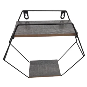 Wood-And-Metal-Wall-Shelf-2-Rack-Hexagon-30cm_HM21320_1