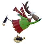 Metal-Ice-Skating-Deer-With-Dress-43cm_XDHF56