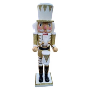 Wooden-Nutcracker-With-Drum-Gold-36cm_SB58227A