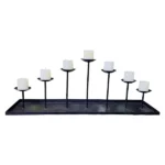 Metal-Candle-Holder-Tray-With-Candles-Black-31cm_MELCAN_1