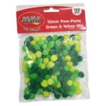 Crazy-Crafts-Pom-Poms-10mm-Green-And-Yellow-Mix-120-Piece_CGp10