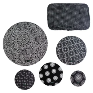 Greenie Black Food Cover Set 6 Pc