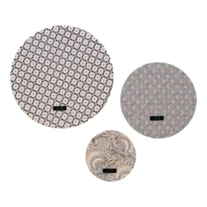 Greenie Cream Food Cover Set 3 Pc