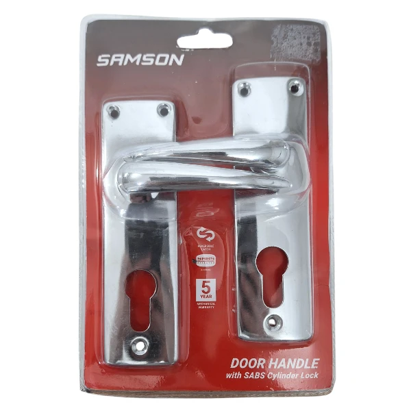 Samson-Door-Handles-And-Cylinder-Lock-Silver-15cm_LSC-06001Bl_1.