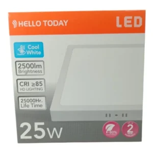 Hello Today 25W Flush LED Panel 6500K | Square