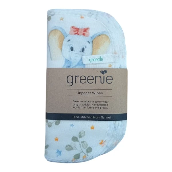 Greenie Unpaper Wipes 20cm | Elephant | 8pc