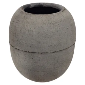 Metal-Round-Flower-Vase-_-Small-Beige_53853.