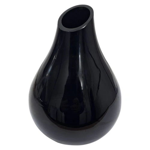 Glass-Tear-Drop-Vase-Black-18cm_BUDR17-1B