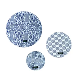 Greenie Blue Shwe Food Cover Set 3 Pc