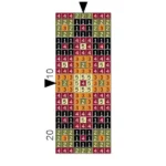 Just Love Black & Yellow Rectangle Key Ring 10 x 3.4cm