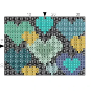 Just Love Card Heart Blue & Green Holder 9 x 7cm