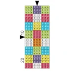 Just Love Colourful Block Rectangle Key Ring 10 x 3.4cm