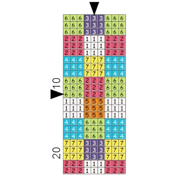 Just Love Colourful Block Rectangle Key Ring 10 x 3.4cm
