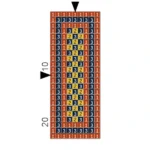 Just Love Orange & Blue Rectangle Key Ring 10 x 3.4cm