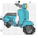 Just Love Scooter Key Ring 4.7 x 7.3cm