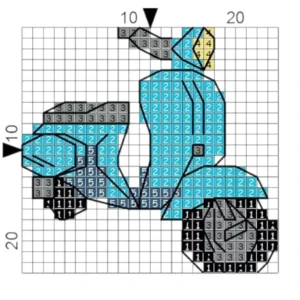 Just Love Scooter Key Ring 4.7 x 7.3cm