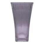 Clear Glass Flared Square Vase 15x29cm