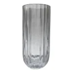 Glass Striped Vase | 11x11x23.5cm