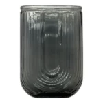 Grey Glass U Vase | 4.3x18x10.5cm