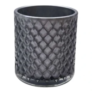 Grey Glass Votile Vase 7.5x9cm