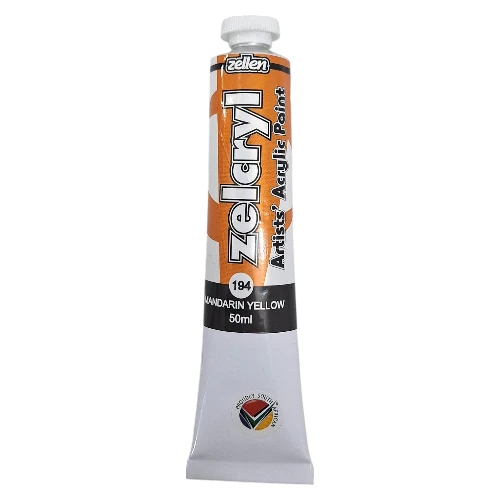 Zelcryl-Artists-Acrylic-Paint-_-50ml-Mandarin-Yellow_F11ZAC194_1