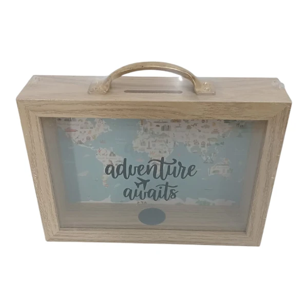 Adventure Awaits Money Box With Handle | 20x15cm