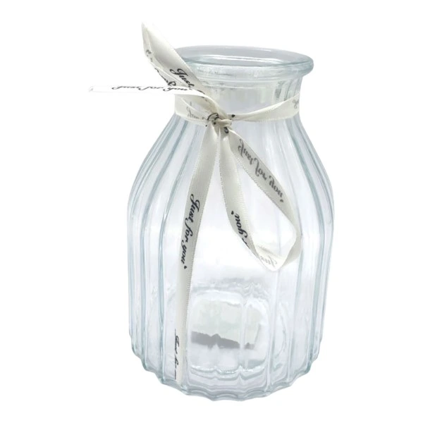 Clear Glass Poppin Vase | 18cm