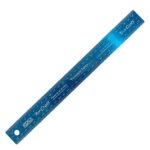Cork Back Stainless Steel Ruler | 30cm Blue