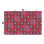 Just Love Leather Luggage Tag | Red & Black Square