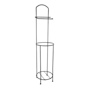 The Matt Black Toilet Roll Holder & Stand is a sleek and practical accessory that combines convenience with modern design. This freestanding unit is a perfect alternative to wall-mounted holders, offering flexibility in placement without the need for drilling or installation. The top arm dispenses a single roll, while the clever cylindrical base keeps a supply of spare rolls neatly organized and within reach. The durable matt black finish adds a touch of sophistication to any bathroom, making this stand a stylish and functional addition to your home. Toilet Roll Holder & Stand | Matt Black Benefits and Features Freestanding Design: No tools or drilling required for installation, allowing for flexible placement anywhere in the bathroom. Dual Functionality: Serves as both a dispenser for the current roll and a convenient storage solution for spare rolls. Matt Black Finish: A modern, stylish, and on-trend colour that adds a touch of elegance to bathroom décor. Durable Construction: Made from a sturdy metal that is built to last and finished with a protective coating to resist rust and corrosion in humid bathroom conditions. Space-Saving: The vertical design takes up minimal floor space while providing ample storage for toilet rolls. Easy to Use: The open-arm dispenser at the top makes changing a roll quick and hassle-free. Stable Base: The weighted and well-designed base ensures the stand remains stable and won't easily tip over. Steps to Follow For Using the Toilet Roll Holder & Stand Assembly: Unpack: Remove all components from the packaging. Assemble: Follow the included instructions to assemble the stand. This typically involves screwing a few sections together by hand, but a small screwdriver may be required. Ensure Stability: Once assembled, ensure all connections are tight and the stand is stable. Usage: Place Stand: Position the stand in a convenient location near the toilet. Add Rolls: Place your spare toilet rolls inside the cylindrical base. Dispense Roll: Place one roll on the dispenser arm at the top, and it is ready for use. Change Roll: When the top roll is finished, simply remove the empty core and replace it with a new roll from the storage base. Cleaning: Wipe the stand down with a soft, damp cloth and a mild cleaner. Avoid using abrasive or harsh chemicals that could damage the matt black finish. A Few Scenarios Where the Product Can Be Used: Rental Properties: Perfect for renters who cannot drill into walls. Small Bathrooms: The compact vertical design is ideal for maximizing space. Stylish Bathrooms: A great accent piece for modern or minimalist décors. Guest Bathrooms: Ensures that guests always have a spare roll of toilet paper available. Other Products You May Need to Complement Your Bathroom Toilet Roll Inserts: If using a wall-mounted holder in another bathroom. Toilet Brush & Holder: Essential for bathroom hygiene. Rubbish Bin: For a complete and tidy bathroom setup. Hand Towel Holder: To match the style of the toilet roll stand. Health and Safety Stability: Ensure the stand is placed on a flat, stable surface to prevent it from tipping over. Cleaning: Use non-abrasive cleaners to maintain the finish and prevent damage. Children: While generally safe, be mindful of where the stand is placed if small children are present. Heavy Objects: Avoid placing heavy objects on the stand, as this could cause it to become unstable or damage the structure. Assembly: Follow all assembly instructions carefully to ensure the stand is built correctly and safely.