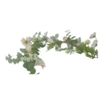 White & Blue Flowers & Eggs Garland 110cm