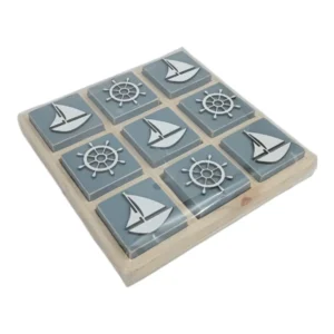 Wooden Tic-Tac-Toe | Nautical 20x20cm