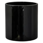 Black Glass Cylinder Vase 15x15cm