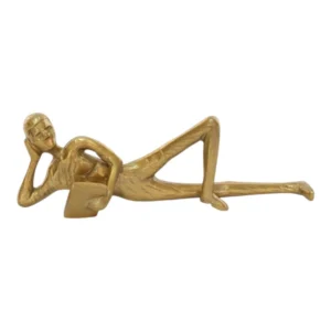 Brass Reading Man Figurine | 31cm
