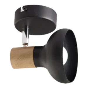 Bright Star Wood & Steel Black Spotlight | Single
