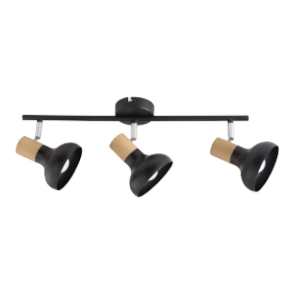 Bright Star Wood & Steel Black Spotlight | Trio
