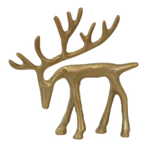 Flat Golden Deer Figurine | 15cm