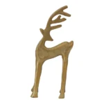 Flat Golden Standing Deer Figurine | 17cm